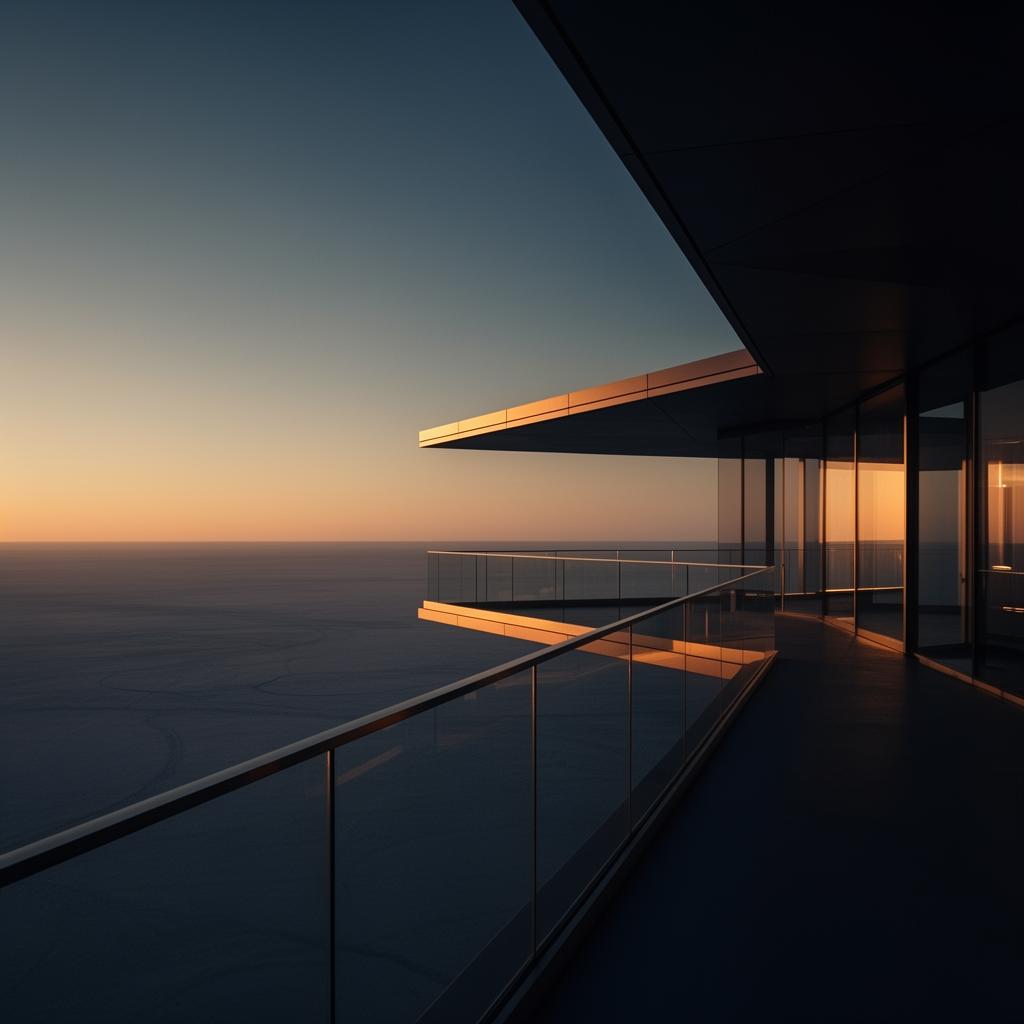 Strategic vantage point overlooking landscape at golden hour